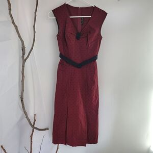 Stop Staring red and black rockabilly dress